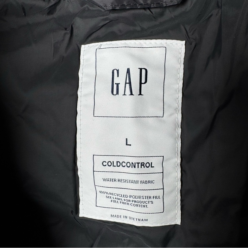 GAP ColdControl Black Puffer Vest Women’s L NWT Water Resistant - Picture 2 of 15